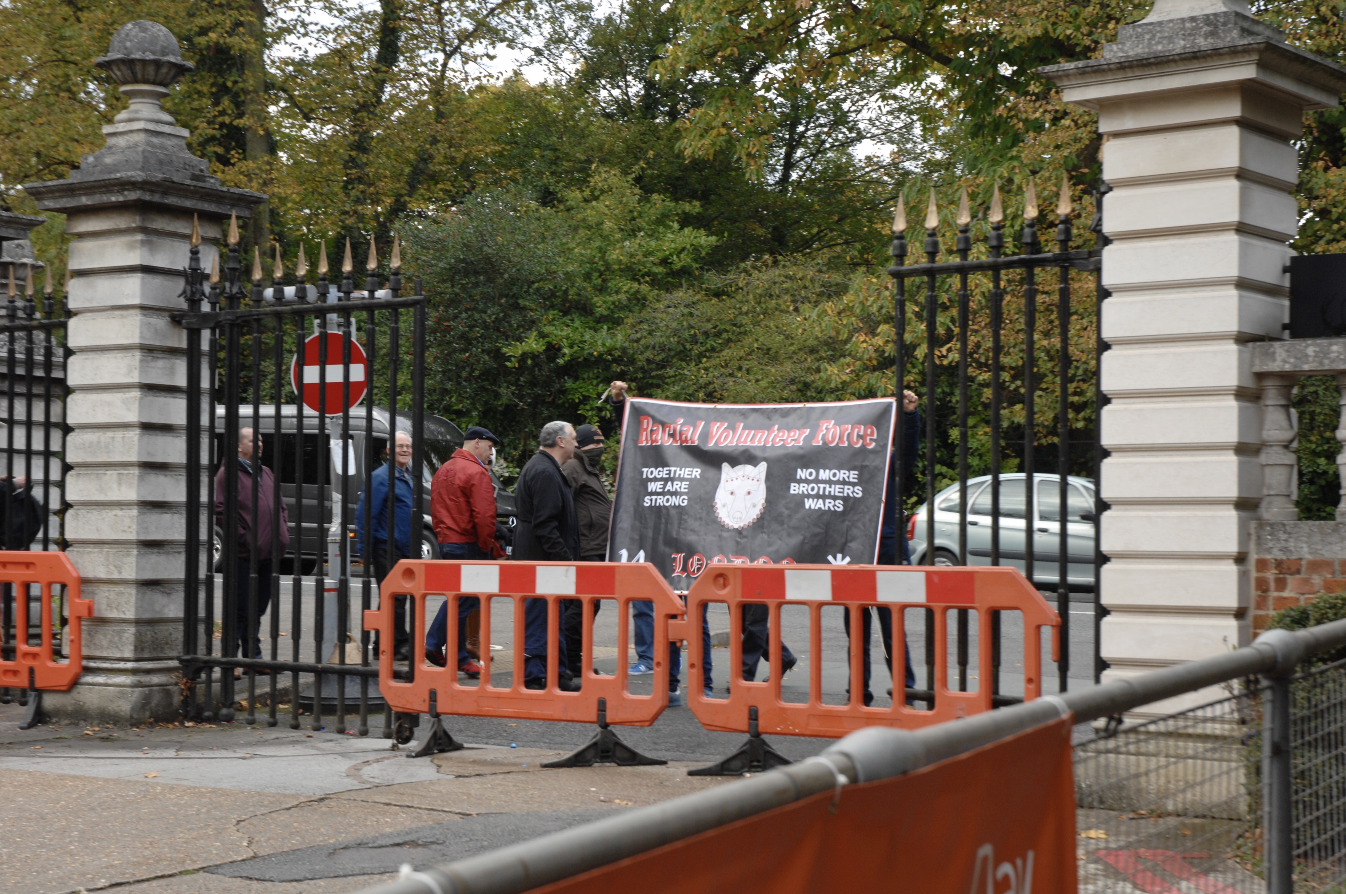 Racial Volunteer Force clashes with student protesters at Royal Holloway