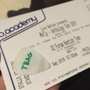 Tom Fletcher's guitar pick 